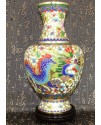 景泰藍花絲銀藍 12寸花瓶